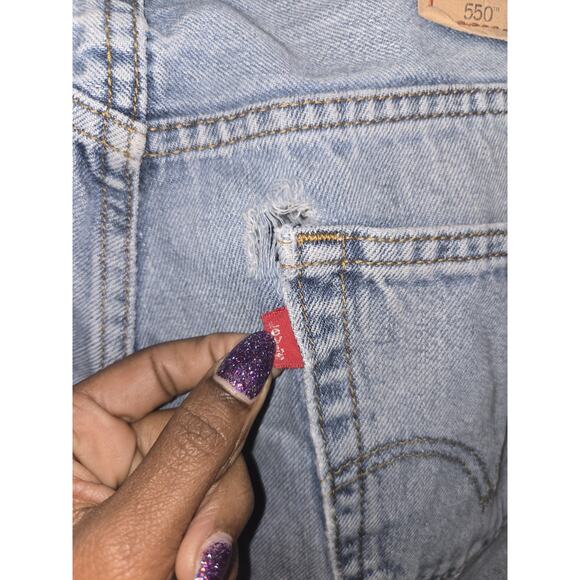 Levis 550 Mens Relaxed Fit Tapered Leg Light Jeans 100% Cotton, Size 33x34 - Picture 4 of 7